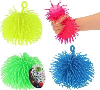 Immagine prodotto di Toi-Toys 51007Z - Palla di plastilina - Pufferz Squeezy Pufferball (12,5 cm) selezione di colori casuale palla antistress