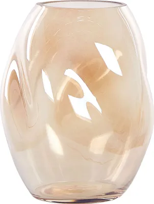 Obrázek produktu pro BELIANI Váza na květiny Oranžové sklo 20 cm Dekorativní stolní dekorace Moderní design