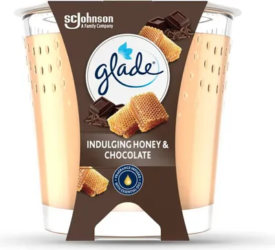 Zdjęcie produktu dla Świeca zapachowa Glade Indulging Honey & Chocolate 112g 1 szt