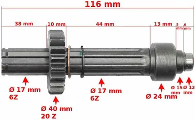 Produktbild von Kupplungswelle Atv 110 Getriebe
