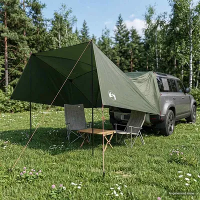 Produktbild von Autozelt Olivegrün 308 x 215 x 220 cm Polyester und Stahl - Campingzelte c2545