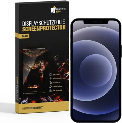Produktbild von 2x Displayschutzfolie für iPhone 12 Displayfolie ANTI-REFLEX MATT Schutzfolie