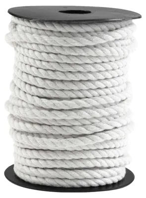 20m Baumwollkordel Kordel gedreht Ø 6,10mm, weiß