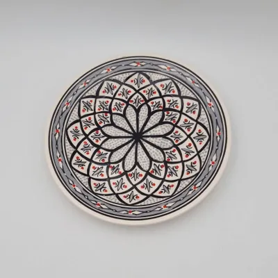 Image de Assiette plate Bakir gris - D 24 cm