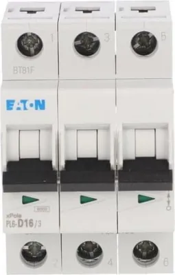 Produktbild von Leitungsschutzschalter 3P D 16A 6kA AC PL6-D16/3 286613