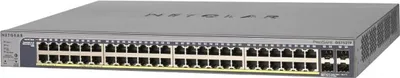 Produktbild von NETGEAR Smart GS752TP - Switch - L3 Lite - Smart - 8 x 10/100/1000 (PoE+) + 40 x 10/100/1000 (PoE) + 4 x SFP - Desktop, an Rack montierbar - PoE+ (384 W)