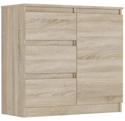 Produktbild von Kommode - Eiche Sonoma - 80 x 33 x 76 cm - Modern R-80-S3