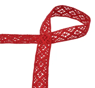 Produktbild von Baumwollspitze 3 m x 20 mm Zierband Häkelborte Klöppelspitze Dekospitze Farbwahl