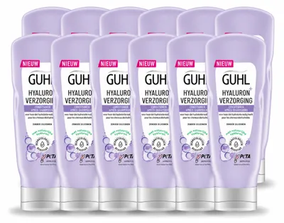 Productafbeelding van 12 x Guhl Hyaluron+ verzorgende spoelingsconditioner - 200 ml - voordeelverpakking - 12 stuks