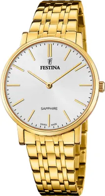 Produktbild von Festina Herrenuhr Swiss Made Armbanduhr Edelstahl gold UF20046/2