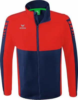 Produktbild von erima Six Wings Jacke mit abnehmbaren Ärmeln XXXL new navy/rot