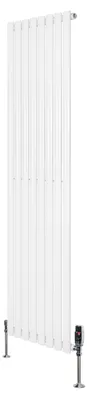 Produktbild von Gliederheizkörper mit TRV Chromventile – 1800mm x 480mm – Weiß