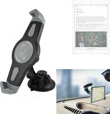 Produktbild von K-S-Trade Scheiben-Halterung für Tablets kompatibel mit Apple iPad Air 2 KFZ Tablet Saugnapf Auto Halterung Windschutzscheibe Holder Halter
