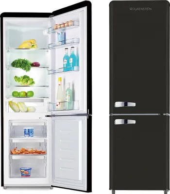 Produktbild von Wolkenstein KG250.4RT BRetro Kühl-/ Gefrierkombiantion, schwarz