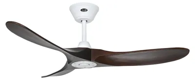 Immagine prodotto di Ventilatore da soffitto a risparmio energetico con telecomando Eco Genuino 122 cm Bianco opaco / Noce