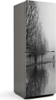 Obrázek produktu pro Procházka v mlžném parku - Magnetický kryt lednice - magnetický kryt lednice - samolepicí magnetická tabule - magnetická fólie na dveře lednice - 70x190 cm