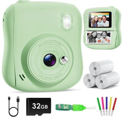 Productafbeelding van Instant Camera voor Kinderen - 1080p Digitale Kindercamera met 32 GB Kaart