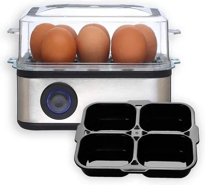 Obrázek produktu pro Varná konvice na vejce 500 W, černá, nerezová, multifunkční