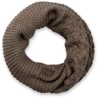 Produktbild von styleBREAKER Uni Strick Loop Schal mit Mustermix, Uni Feinstrick Schlauchschal, Winter Strickschal 01018153