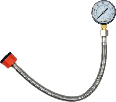 A Yato water system pressure testing kit against a white background.
