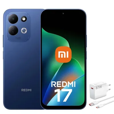 Produktbild von Xiaomi REDMI 17 4G Smartphone 4GB 256GB Blau 6,9 Zoll 7500mAh mit 67W Ladegerät