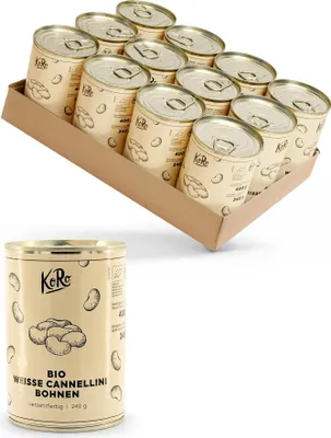 Produktbild von KoRo I Weiße  Cannellini Bohnen in der Dose 12 x 240 g