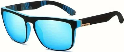 Produktbild von GKA Retro Sonnenbrille Polirezed Nerd Brille UV 400 blaue Gläser mit Brillenhülle und Brillenputztuch