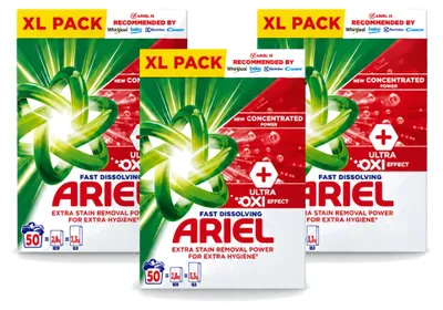 Produktbild von 3 x Ariel Oxi Vollwaschmittel - 2,8 kg - Vorteilspackung - 3 Stücke