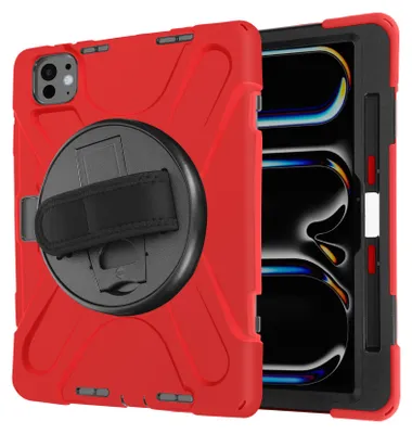 Obrázek produktu pro Avizar, ochranné pouzdro pro Apple iPad Pro 13' 2024 Nárazuvzdorný twist grip + stojánek, červené