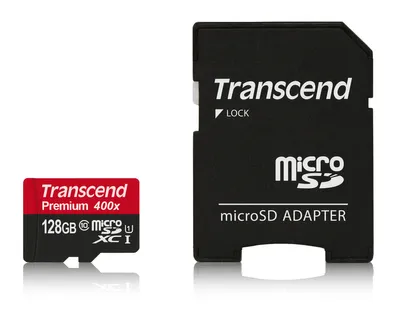 Produktbild von SD microSD Card 128GB Transcend SDXC UHS1 w/adapter