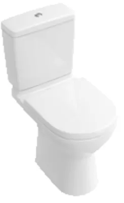 Productafbeelding van Villeroy & Boch toiletpot voor combinatie met wastafel O.novo, model 566101, afmetingen 360x670mm, vloerliggend, kleur: wit, artikelnummer: 56610101