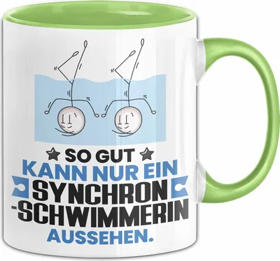 Produktbild von Synchronschwimmerin Geschenk Tasse So Gut Kann Nur Ein Synchronschwimmerin Aussehen Geschenkidee Kaffee-Becher (Grün)