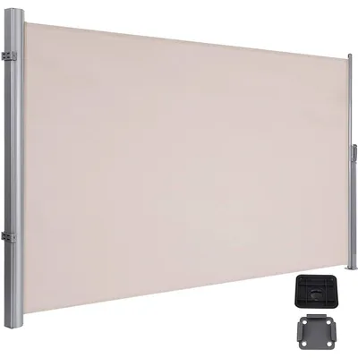 Produktbild von Seitenmarkise - ausziehbarer Sichtschutz - Aluminium - Taupe/Beige/Grau - 1,6/1,8/2 x 3,5/4 m