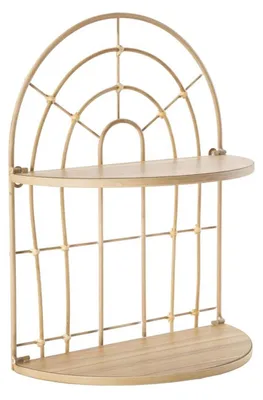 Obrázok produktu pre Kruhový konferenčný stolík Montpellier z krémového zamatu a zlatého kovu — Ø 75 x 36 cm