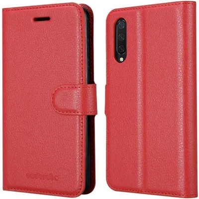Produktbild von Cadorabo Hülle für Xiaomi Mi CC9 Schutz Hülle in Rot Handyhülle Etui Case Cover Magnetverschluss
