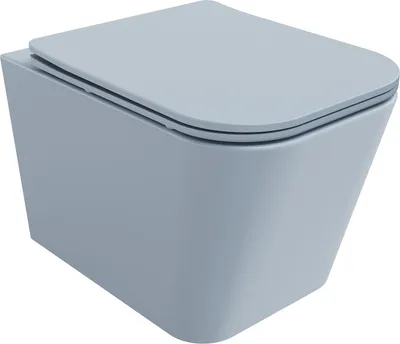 Produktbild von Mexen Teo WC-Schüssel Randlos mit slim Sitz und Absenk-Automatik, duroplast, Blau/Grau matt - 30854069