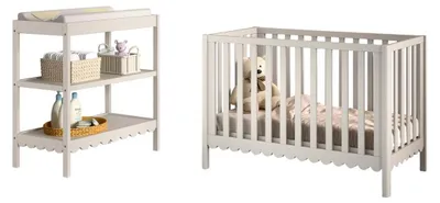 Immagine prodotto di JAXX Set da cameretta Swingo: lettino per neonati 60x120 cm + fasciatoio in argilla