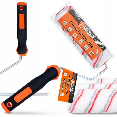 Produktbild von Polax Malerwalzen-Set 18 cm für Wände Innen mit Griff