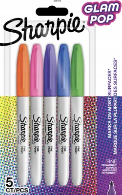Produktbild von Sharpie Permanent-Marker FINE "Glam Pop" 5er Blister