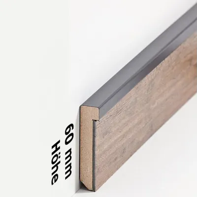Produktbild von Design Fußleiste für Vinylboden "Frankfurt" - anthrazit - 60 mm Höhe (MDF foliert - 725.5128)
