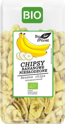 CHIPSY BANANOWE NIESŁODZONE BIO 350 g - BIO PLANET