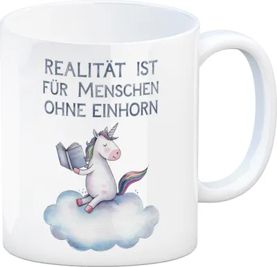 Produktbild von Realität ist für Menschen ohne Einhorn Kaffeebecher