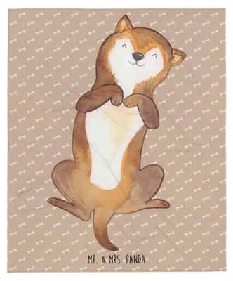 Produktbild von Mr. & Mrs. Panda Kuscheldecke Hund Streicheln - Hundeglück - Geschenk, Sofaüberwurf, Tagesdecke, Hunde, Sprüche, Decke, Süß, Plaid, Bettdecke, Bauch, Hundewelpe