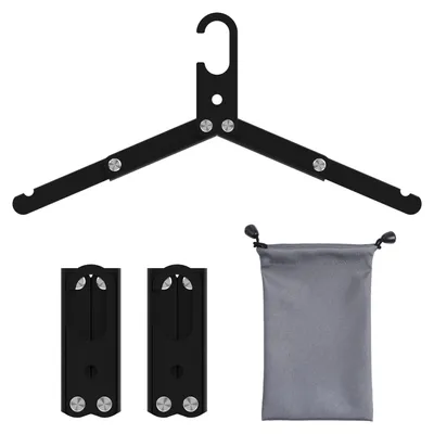 Image de Solidchoice - Lot de 3 cintres de voyage pliables avec sac de rangement