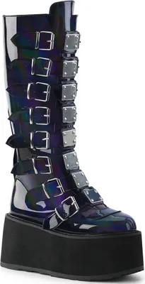 Produktbild von DAMNED-318 Damen Boots von DemoniaCult, Schwarz Holo , EU 40, US 10