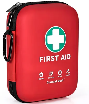 Produktbild von Erste Hilfe Set 170-teilig Rot für Haus, Auto, Reise, Büro, Sport, Camping