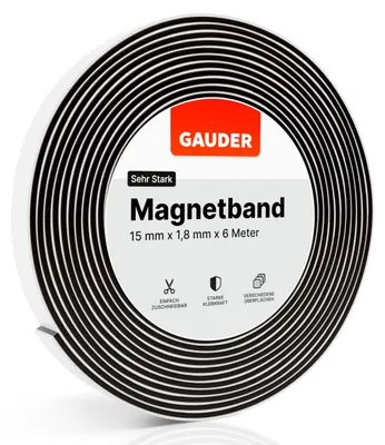 Obrázek produktu pro Samolepicí magnetická páska, silná, pěnový lepidlo (6 m x 15 mm)