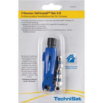 Immagine prodotto di TechniSat F-connector Self-Install Set 3.9 | 3.9 set di installazione per la casa