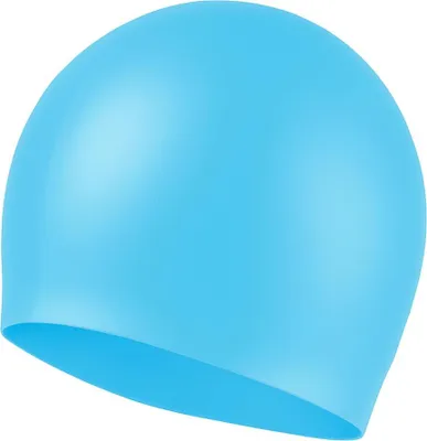 Produktbild von Badekappe, Silikon Schwimmhaube, Schwimmkappe für Damen Herren, Kinder Blau