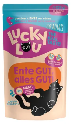 Produktbild von Lucky Lou Lifestage Adult Geflügel & Ente 16x 125 g
